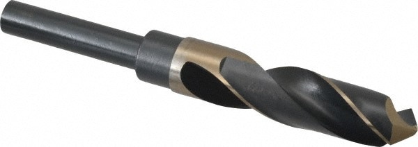 Reduced Shank Drill Bit: 13/16'' Dia, 1/2'' Shank Dia, 118 , Cobalt