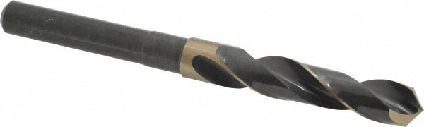Reduced Shank Drill Bit: 19/32'' Dia, 1/2'' Shank Dia, 118 , Cobalt