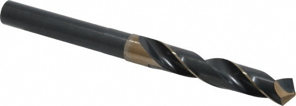 Reduced Shank Drill Bit: 35/64'' Dia, 1/2'' Shank Dia, 118 , Cobalt