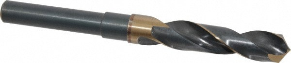 Reduced Shank Drill Bit: 41/64'' Dia, 1/2'' Shank Dia, 118 , Cobalt