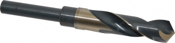 Reduced Shank Drill Bit: 51/64'' Dia, 1/2'' Shank Dia, 118 , Cobalt