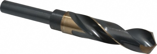 Reduced Shank Drill Bit: 53/64'' Dia, 1/2'' Shank Dia, 118 , Cobalt