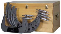 Mechanical Outside Micrometer Set: 6 Pc, 6 to 12