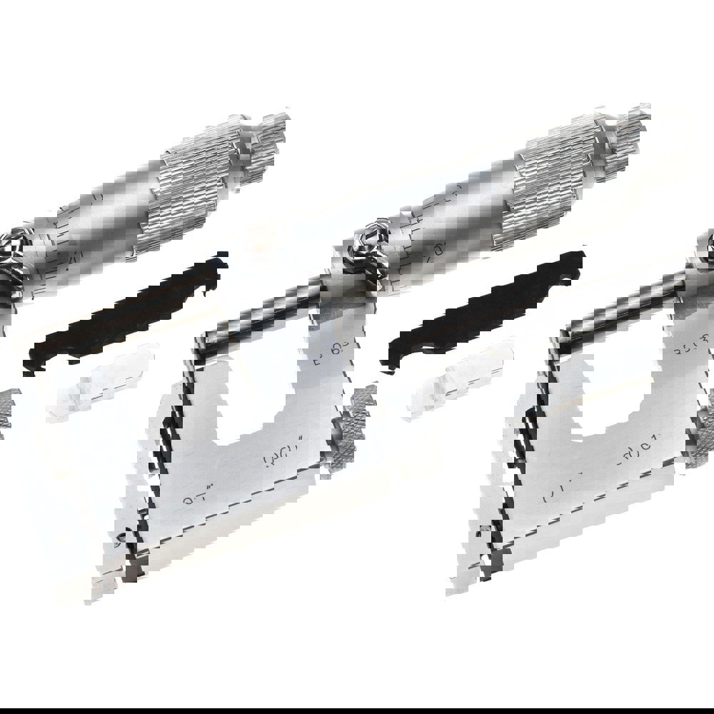 0 to 1 Inch Range, Carbide Face, Satin Chrome Coated, Mechanical Multi Anvil Micrometer