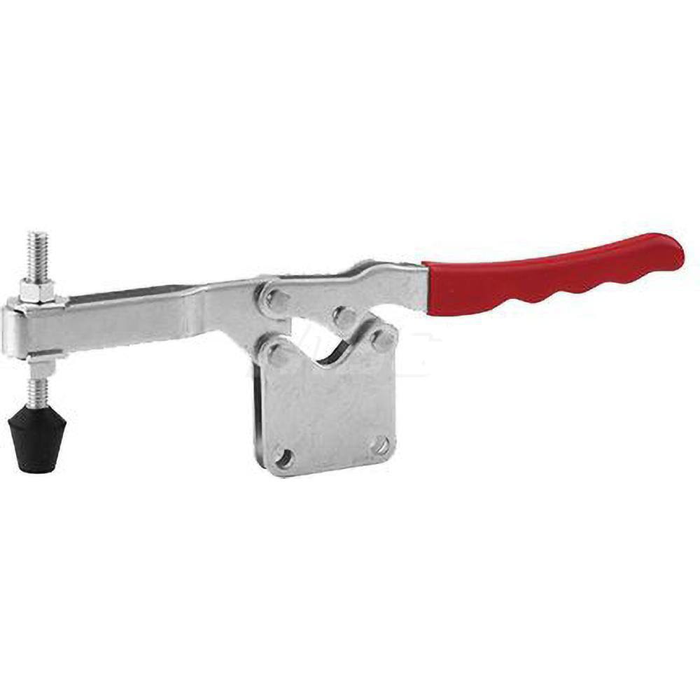 Manual Hold-Down Toggle Clamp: Horizontal, 750 lb Capacity, U-Bar, Straight Base