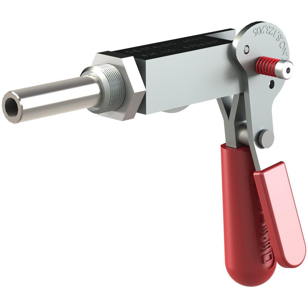 Standard Straight-Line Action Clamps; Load Capacity (N): 2000.00 ; Load Capacity: 2000 ; Plunger Travel (Decimal Inch): 1.5000 ; Plunger Travel: 1.5in ; Plunger Shape: Round ; Plunger Thread Size: 5/16-18