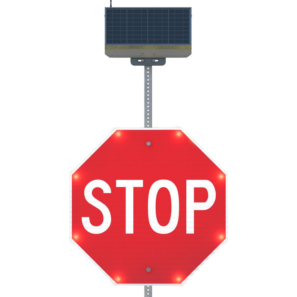 Safety Signs; Sign Type: Stop; Yield ; Legend: Stop ; Message/Graphic: Message Only ; Reflectivity: Diamond Grade ; Material: Aluminum ; Thickness (Decimal Inch - 4 Decimals): 0.08