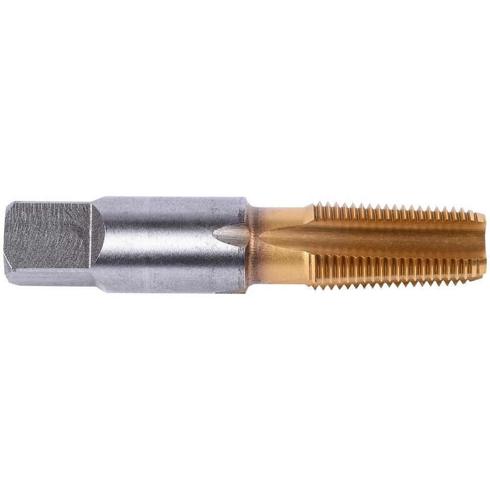 Spiral Point Tap: #10-32 UNF, 2 Flutes, Plug Chamfer, 2B Class of Fit, High-Speed Steel, TiN Coated