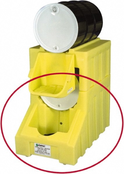 Drum Dispensing & Collection Workstations; Dispensing Workstation Type: Drum Cradle ; Spill Capacity: 66.0 ; Maximum Load Capacity: 1600.0 ; Overall Length: 31 ; Standards: EPA 40 CFR 264.175; NPDES; SPCC; UFC