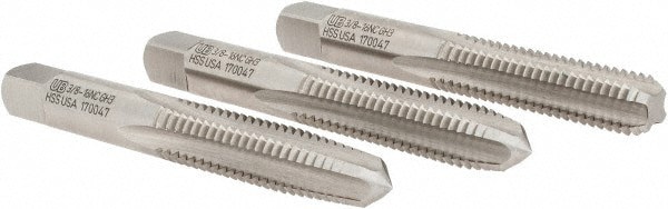 Tap Set: 3/8-16 UNC, 4 Flute, Bottoming
