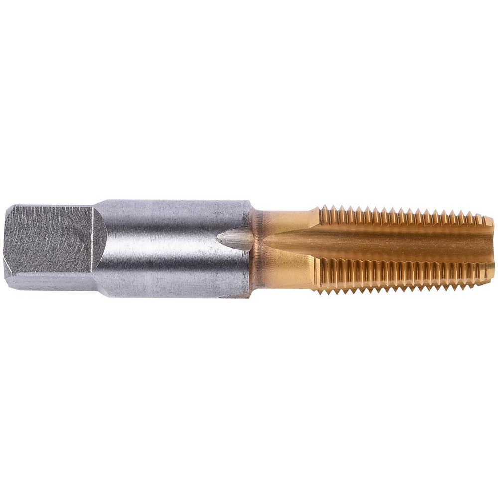 Spiral Point Tap: #6-32 UNC, 2 Flutes, Plug Chamfer, 2B Class of Fit, High-Speed Steel, TiN Coated