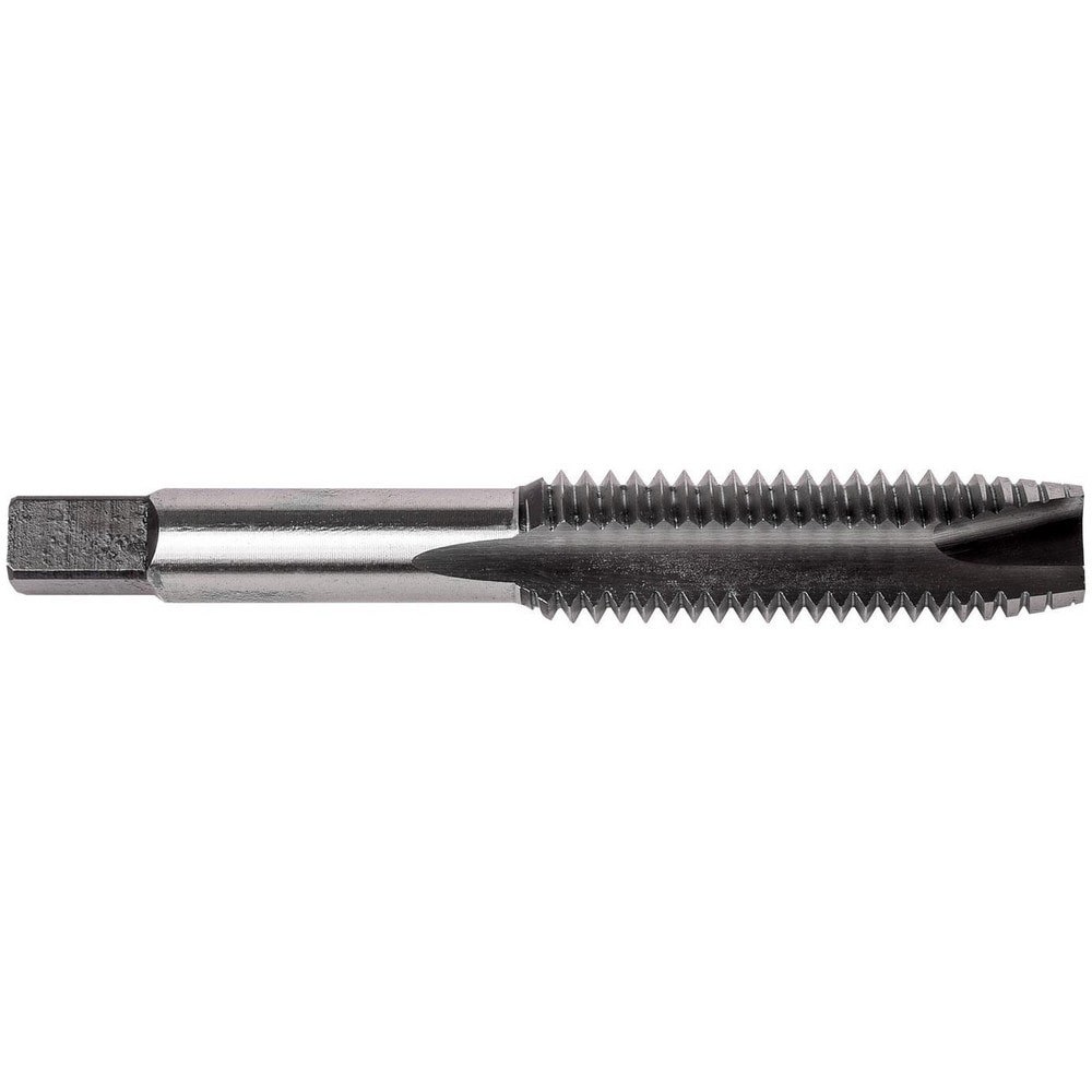 Spiral Point Tap: 3/8-16 UNC, 3 Flutes, Plug Chamfer, 3B Class of Fit, High-Speed Steel, TiN Coated
