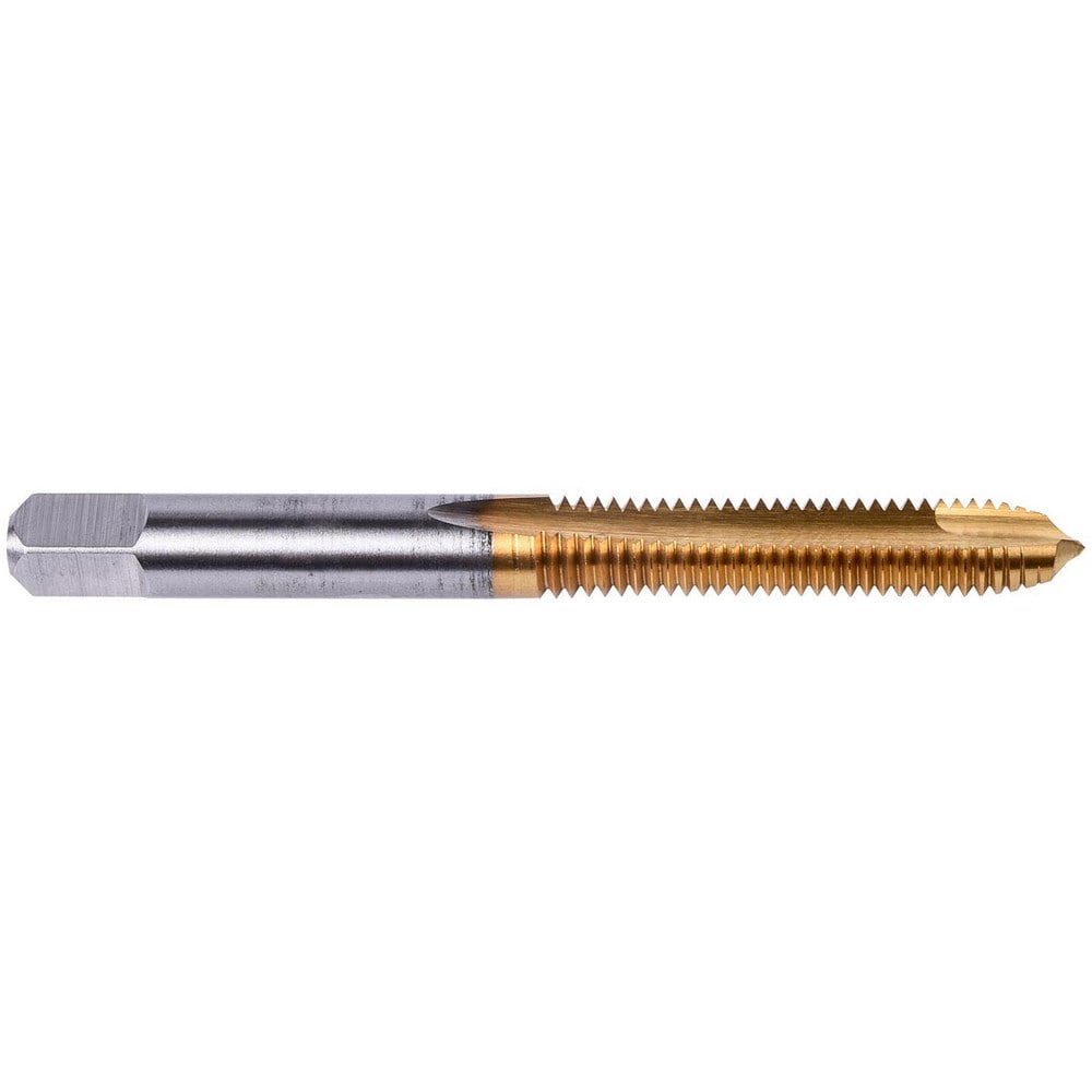 Spiral Point Tap: M4x0.7 Metric, 2 Flutes, Plug Chamfer, 6H Class of Fit, High-Speed Steel, TiN Coated
