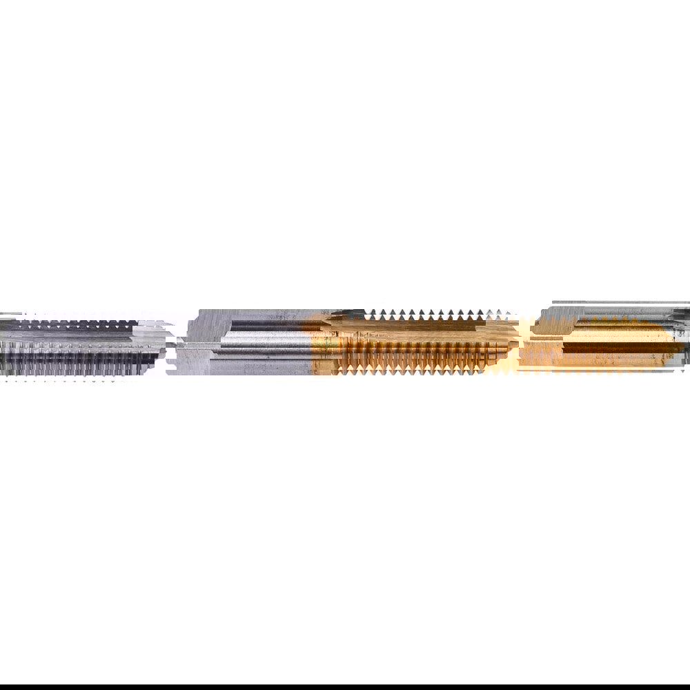 Spiral Point Tap: M6x1 Metric, 2 Flutes, Plug Chamfer, 6H Class of Fit, High-Speed Steel, TiN Coated