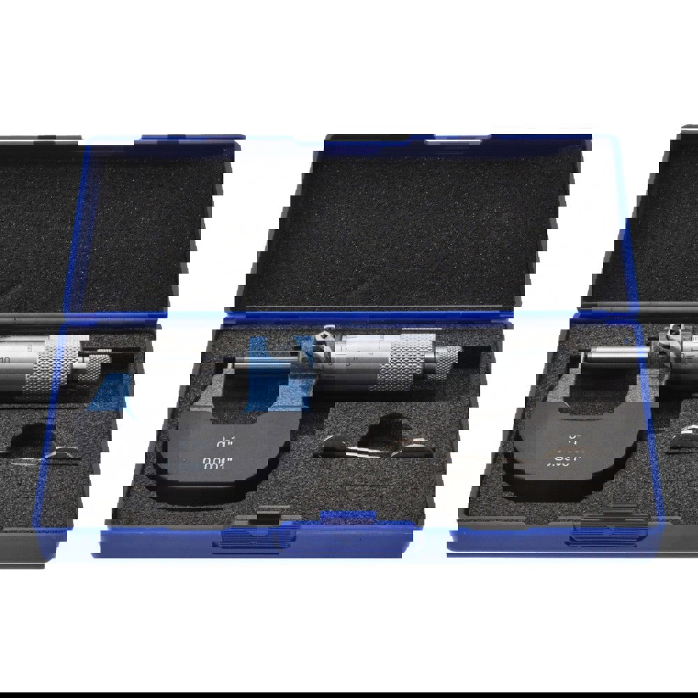 1 Inch Measurement Range, 0.0001 Inch Graduation, Barrel Anvil, Ratchet Stop Thimble, Mechanical Tube Micrometer