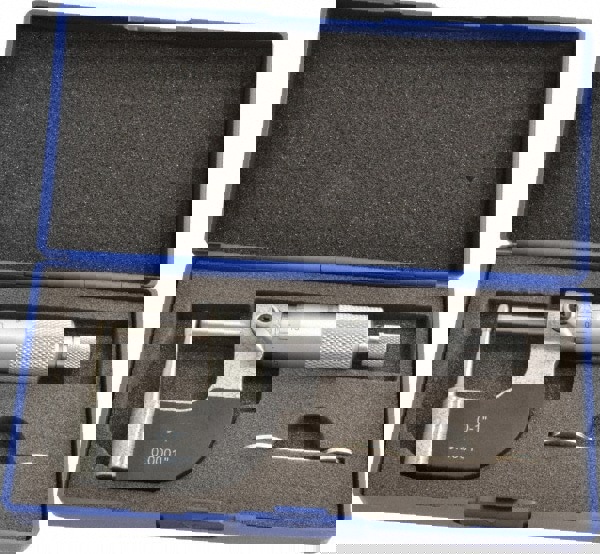 1 Inch Measurement Range, 0.0001 Inch Graduation, Barrel Anvil, Ratchet Stop Thimble, Mechanical Tube Micrometer