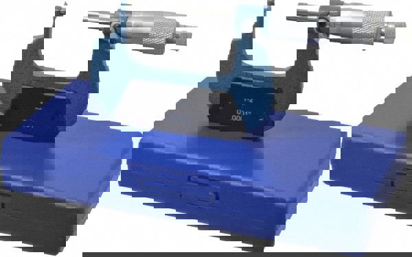 1 to 2 Inch Measurement Range, 0.0001 Inch Graduation, Spherical Anvil, Ratchet Stop Thimble, Mechanical Anvil, Tube Micrometer