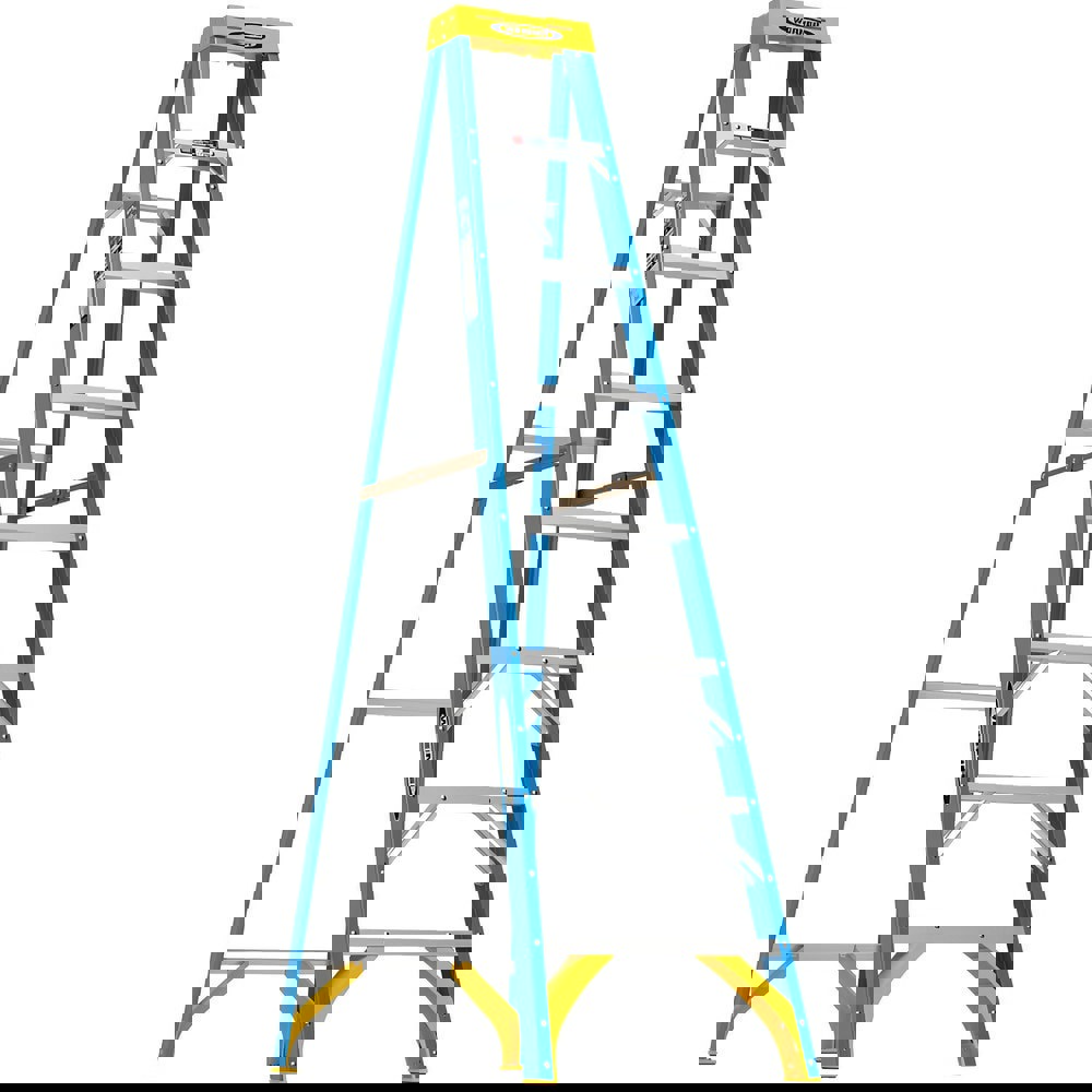 7 Step Fiberglass Foldable Step Ladder: Type I 250 lb Capacity 8' Height