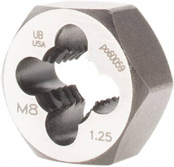 Hex Rethreading Die: M8 x 1.25 Thread, R