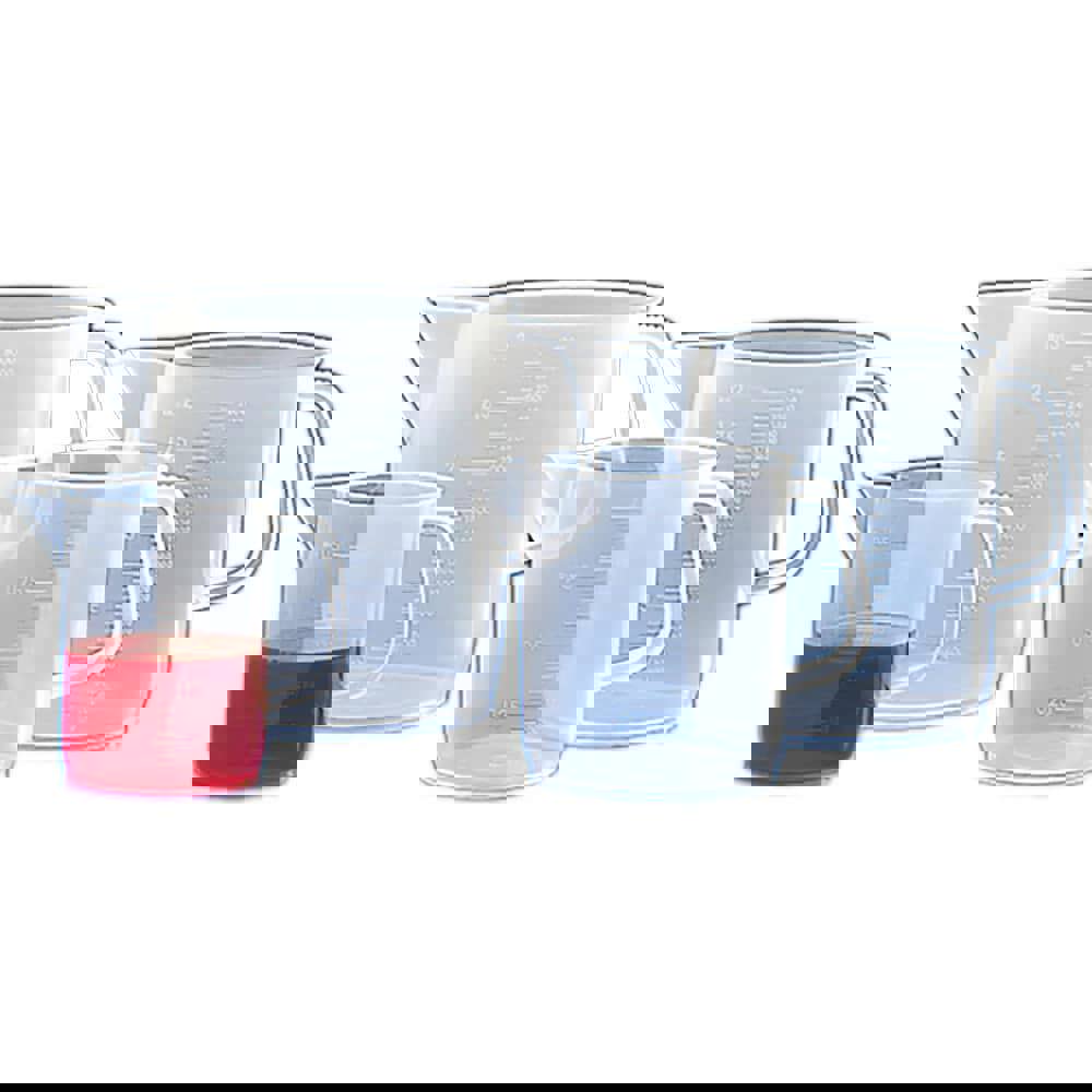 Beakers & Pipettes; Beaker Type: Pitcher ; Volume Capacity: 2000.0ml ; Material: Polypropylene ; Maximum Temperature: 180F ; Labware Transparency: Translucent ; Graduations: Yes