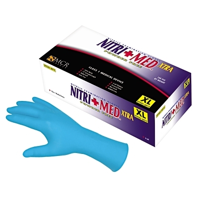 Disposable Gloves: Large, 6 mil Thick, Nitrile, Medical Grade