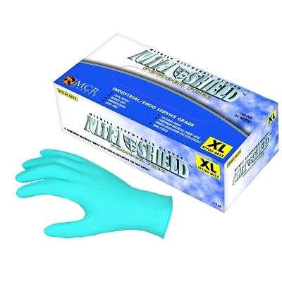 Disposable Glove: Size Large, 4.0 mil, Nitrile, Food Grade, Powder-Free