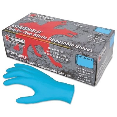 Disposable Glove: Series Nitrishield, Size Medium, 4.0 mil, Not Coated, Nitrile, Food Grade, Powder-Free