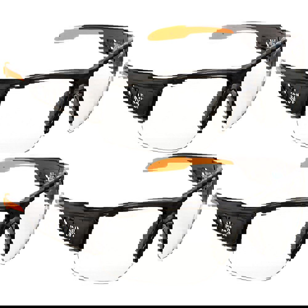 Safety Glasses; Glasses Style: Traditional ; Lens Coating: Anti-Fog; Scratch Resistant ; Frame Style: Half-Framed ; Lens Color: Clear ; Frame Color: Black; Orange ; Size: General Maintenance