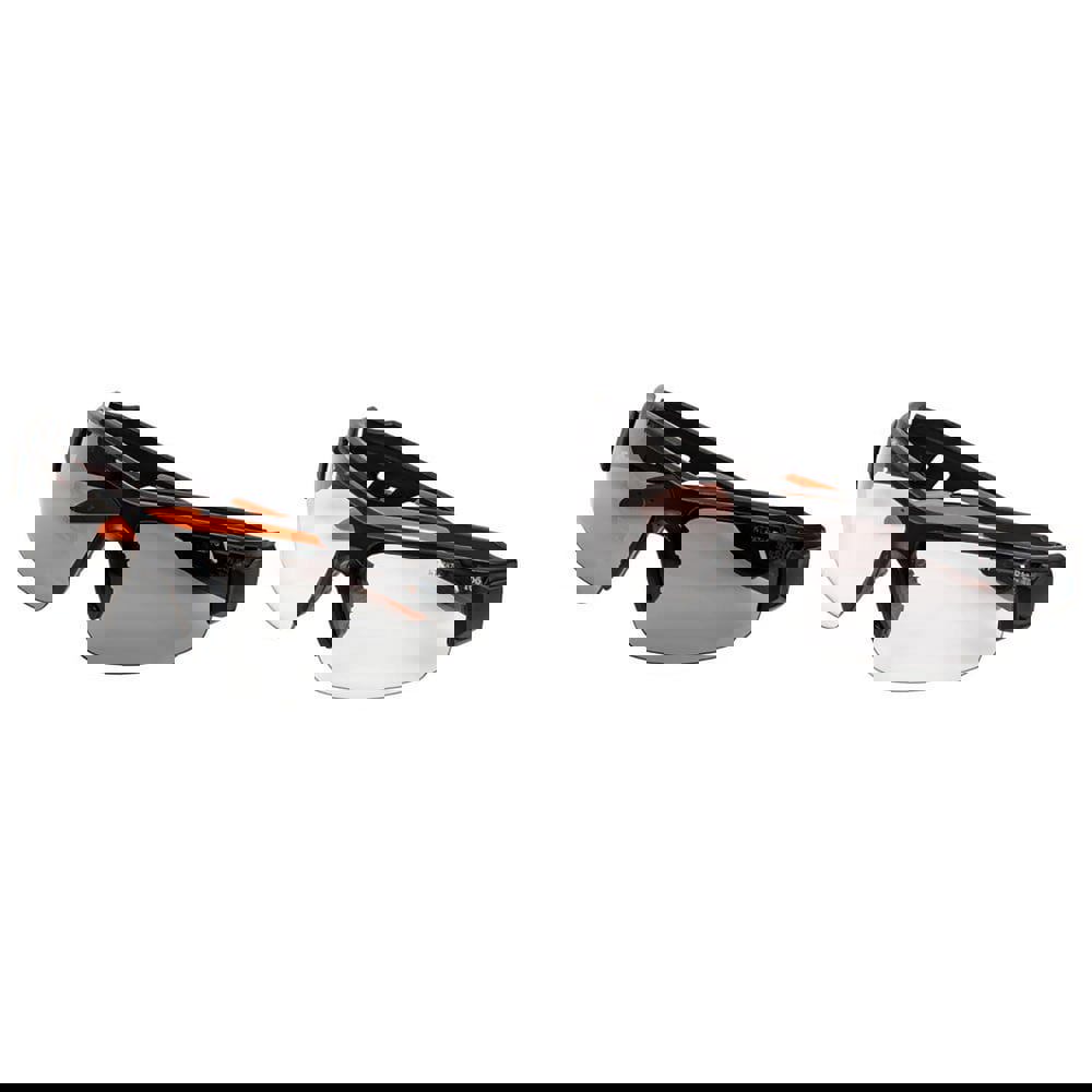 Safety Glasses; Glasses Style: Traditional ; Lens Coating: Anti-Fog; Scratch Resistant ; Frame Style: Half-Framed ; Lens Color: Clear; Gray ; Frame Color: Black; Orange ; Size: General Maintenance