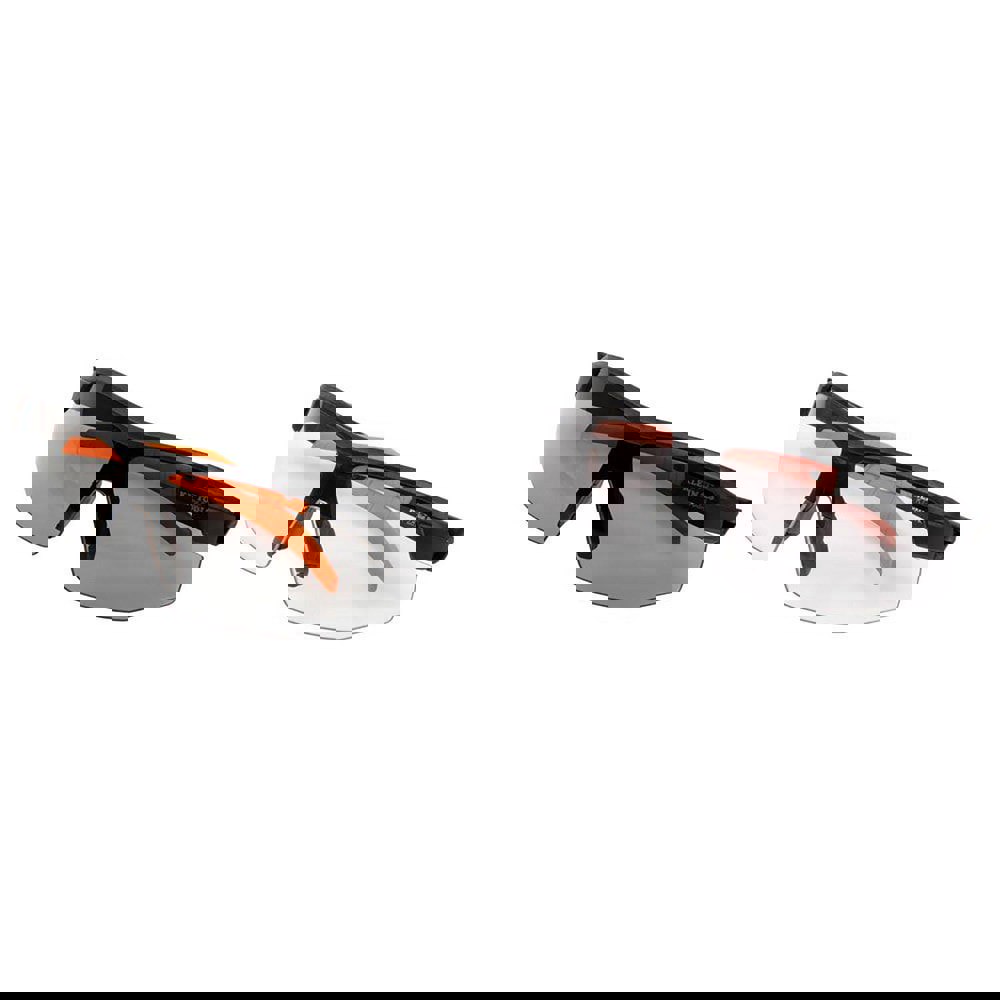 Safety Glasses; Glasses Style: Traditional ; Lens Coating: Anti-Fog; Scratch Resistant ; Frame Style: Half-Framed ; Lens Color: Clear; Gray ; Frame Color: Black; Orange ; Size: General Maintenance