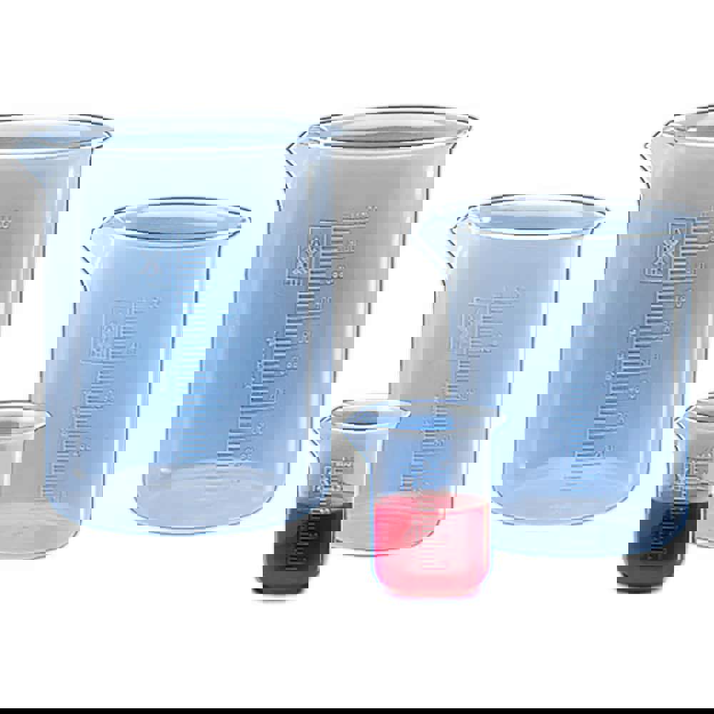 Beakers & Pipettes; Beaker Type: Graduated Beaker ; Volume Capacity: 100.0ml ; Material: Polypropylene ; Maximum Temperature: 180F ; Labware Transparency: Transparent ; Graduations: Yes