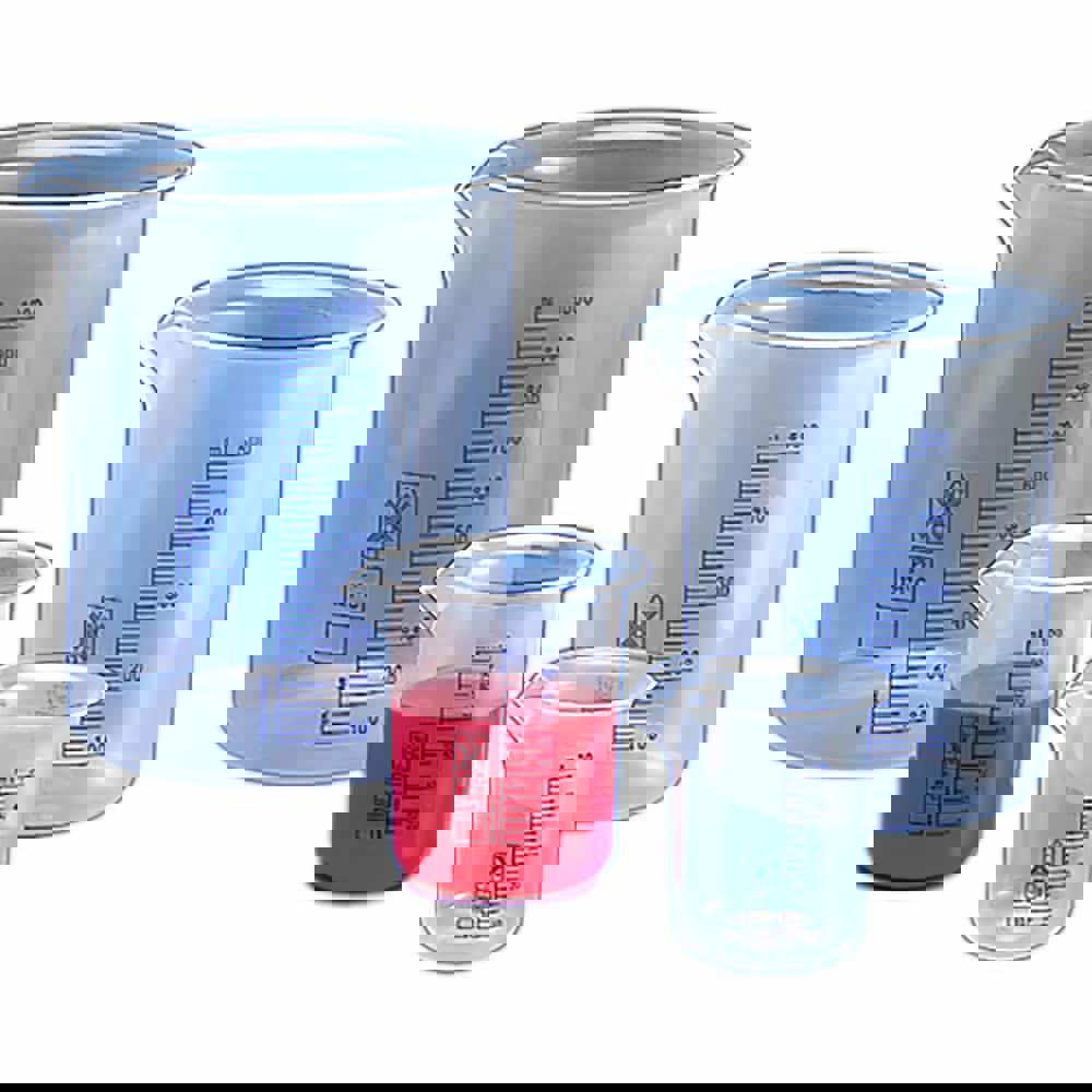 Beakers & Pipettes; Beaker Type: Graduated Beaker ; Volume Capacity: 1000.0ml ; Material: Polypropylene ; Maximum Temperature: 180F ; Labware Transparency: Transparent ; Graduations: Yes