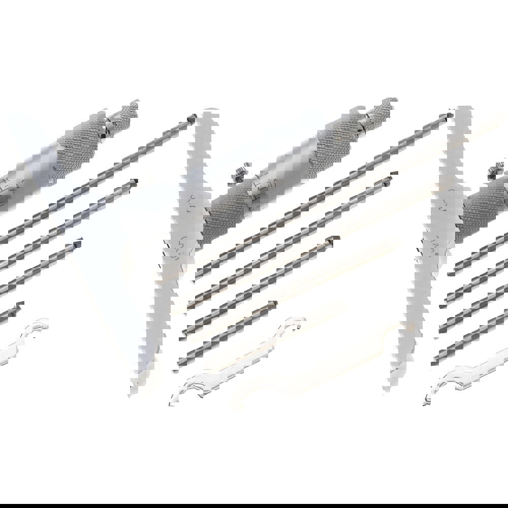 Mechanical Depth Micrometer: 4'' Range, 4 Rods