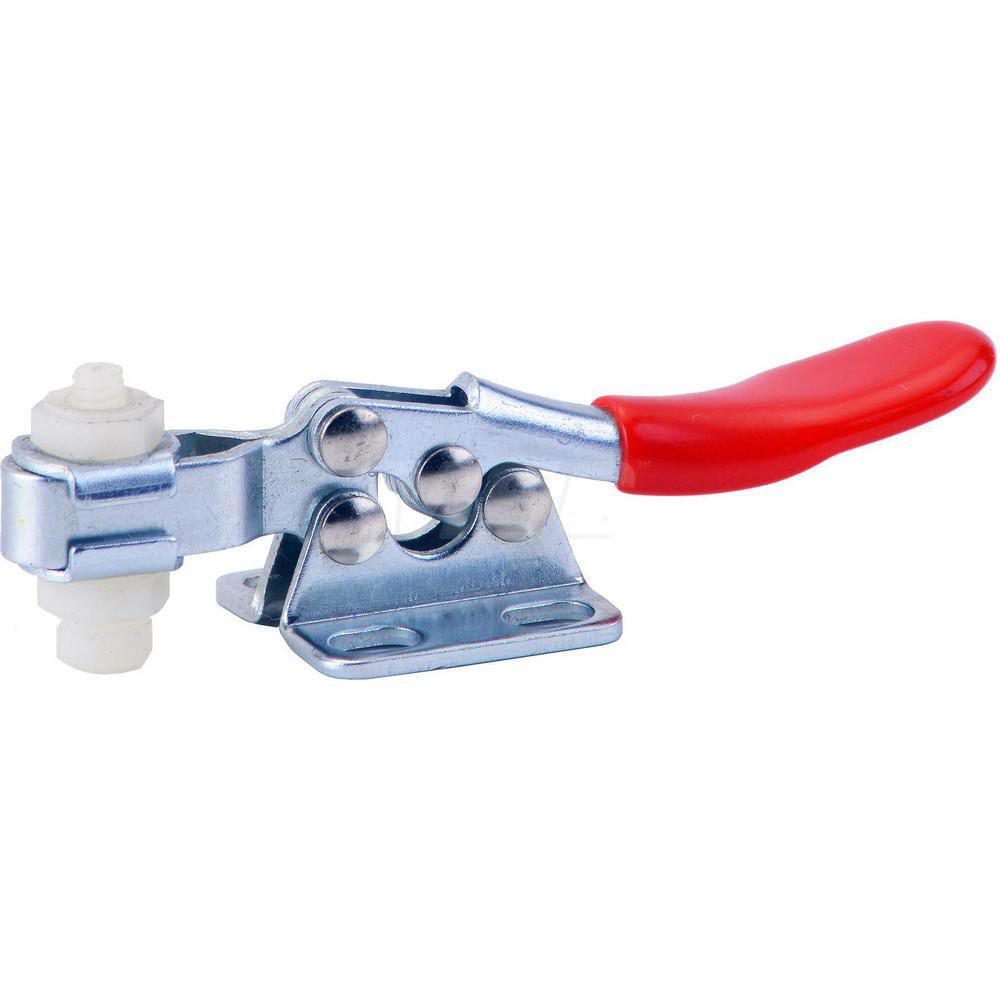 Manual Hold-Down Toggle Clamp: Horizontal, 60 lb Capacity, U-Bar, Flanged Base