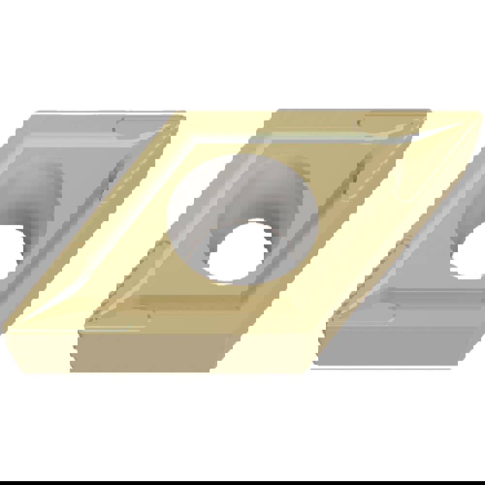 Turning Inserts; Relief Angle: 7.000 ; Insert Style: DCMT ; Corner Radius (mm): 0.40 ; Corner Radius (Inch): 1/64 ; Corner Radius (Decimal Inch): 0.0156 ; Included Angle: 55.00