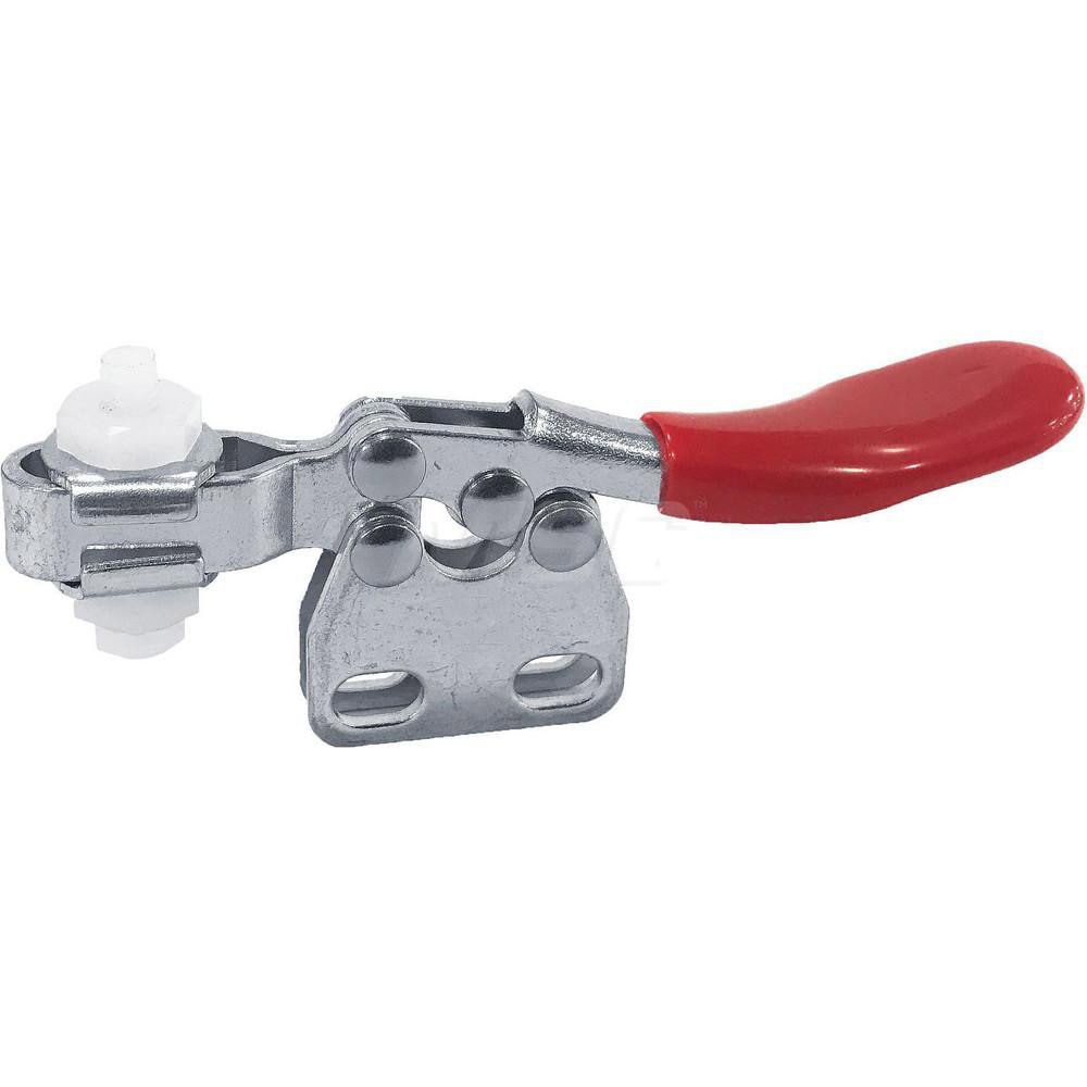 Manual Hold-Down Toggle Clamp: Horizontal, 60 lb Capacity, U-Bar, Straight Base