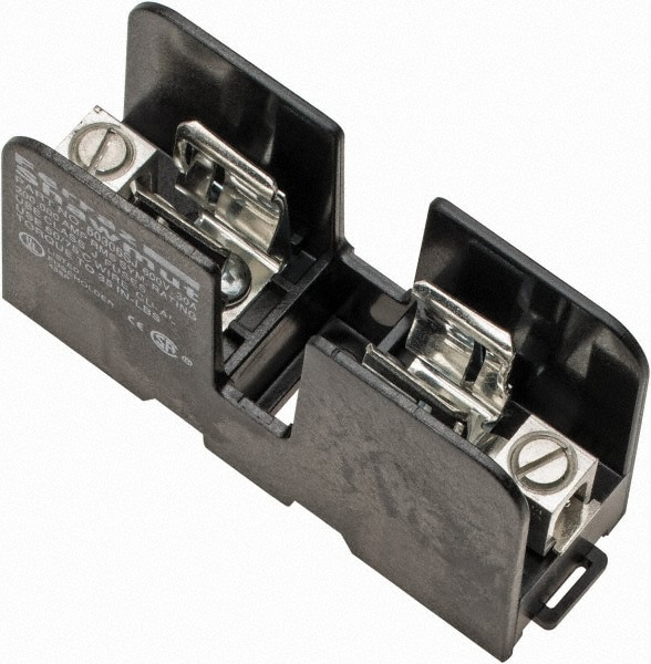 1 Pole, 14 to 2 AWG, 600 VAC/VDC, 30 Amp, DIN Rail Mount, Screw Mount Fuse Block