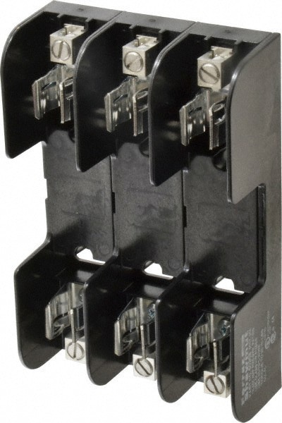 3 Pole, 14 to 2 AWG, 250/600 VAC/VDC, 30 Amp, Screw Mount Fuse Block