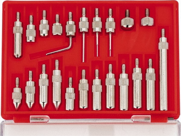 22 Pc Ball, Bent Stem, Conical & Flat Point Drop Indicator Point Kit