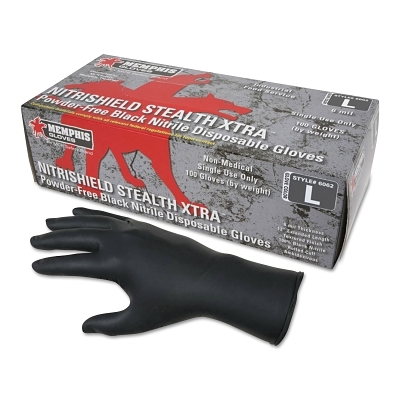 Disposable Glove: Series Nitrishield, Size Medium, 6.0 mil, Nitrile, Food Grade, Powder-Free