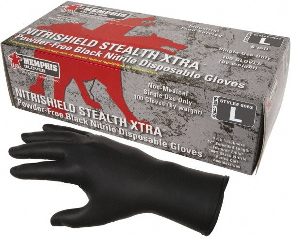 Disposable Glove: Series Nitrishield, Size Small, 6.0 mil, Nitrile, Food Grade, Powder-Free
