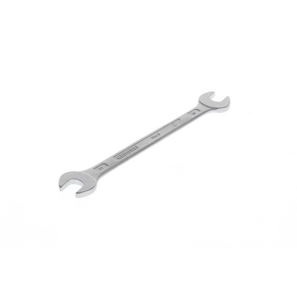 Open End Wrenches; Wrench Type: Open End ; Tool Type: Double Open Ended Spanner ; Head Type: Flat ; Wrench Size: 10 x 11 mm ; Material: Vanadium Steel ; Finish: Chrome-Plated