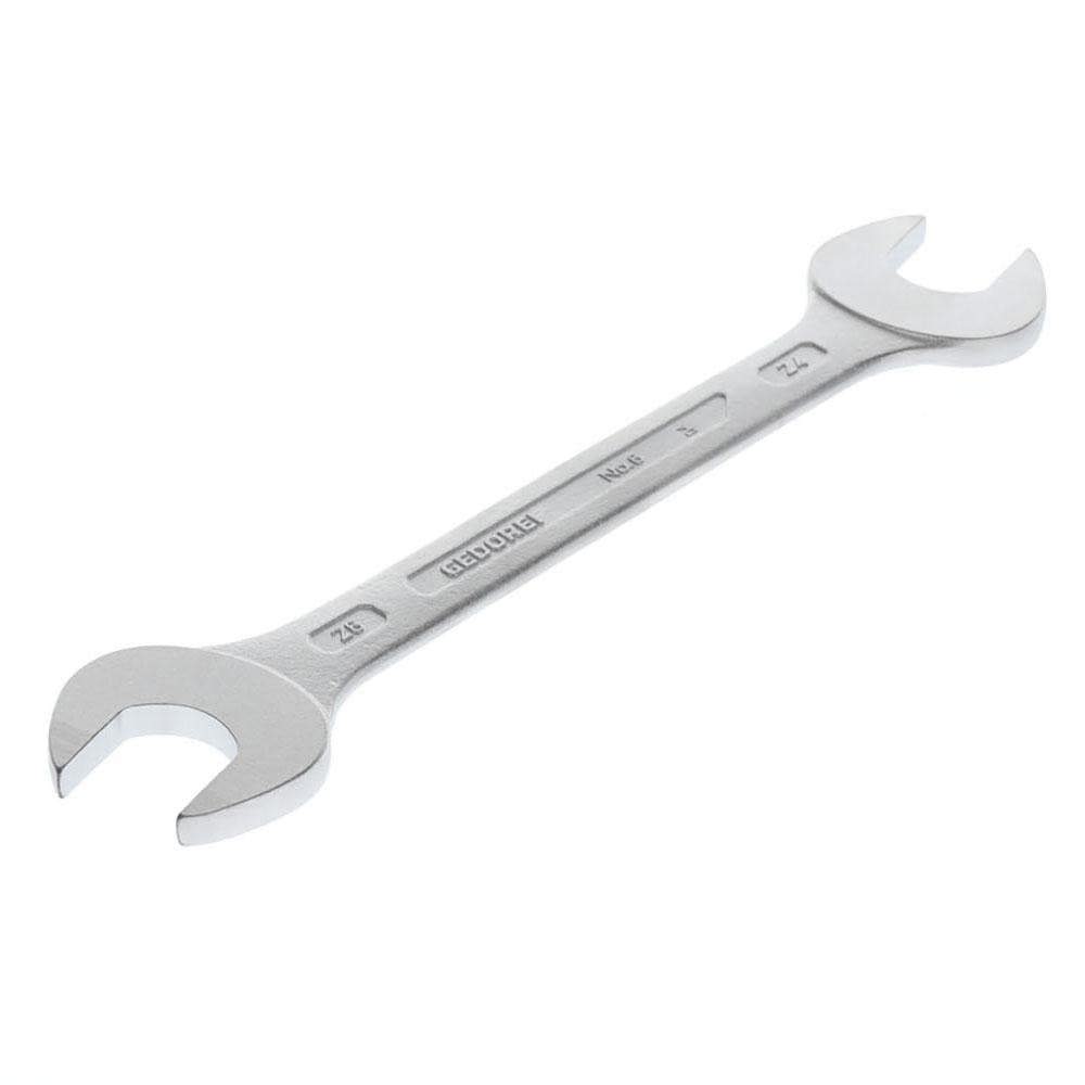Open End Wrenches; Wrench Type: Open End ; Tool Type: Double Open Ended Spanner ; Head Type: Flat ; Wrench Size: 24 x 26 mm ; Material: Vanadium Steel ; Finish: Chrome-Plated