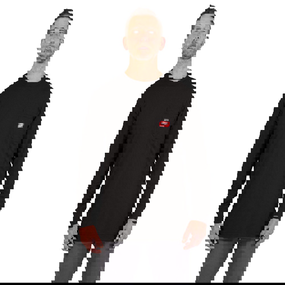 Shirts; Garment Style: Long Sleeve ; Garment Type: General Purpose ; Size: X-Large ; Color: Black ; Material: Cotton; Polyester ; Chest Size (Inch): 46 to 48