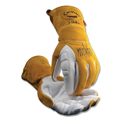 GLOVE PEARL/GOLD TIG KONTOUR KEVLAR L