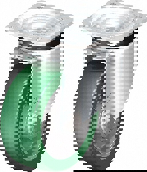 Swivel Top Plate Caster: Polyurethane-Elastomer Blickle Softhane, 4