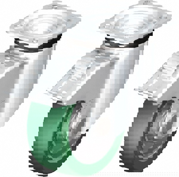 Swivel Top Plate Caster: Polyurethane-Elastomer Blickle Softhane, 4