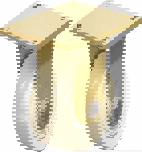 Rigid Top Plate Caster: Cast Nylon, 6