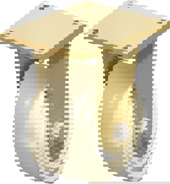 Rigid Top Plate Caster: Cast Nylon, 6