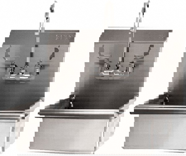 Hand Sink: Wall Mount, Manual Faucet, 304 Stainless Steel